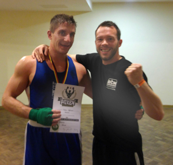 Tobias Hoffmann und Trainer Benjamin Limper. Foto: Verein