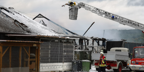 Explosion einer Halle bei Marienhausen