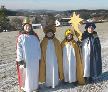 Sternsinger in Brunken unterwegs