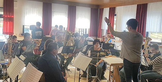 Intensive Konzertvorbereitung beim Musikverein Brunken