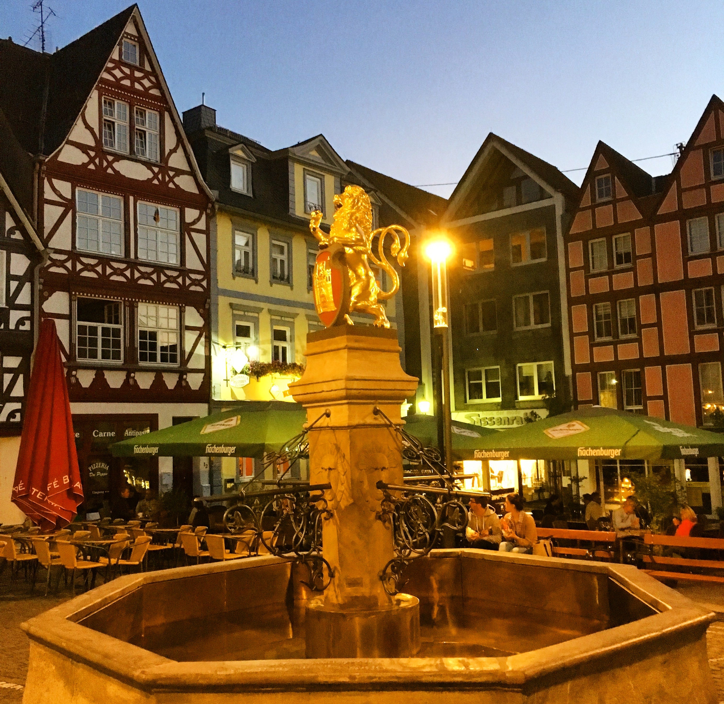 Lwen-Brunnen in Hachenburg. Foto: Bjrn Schumacher