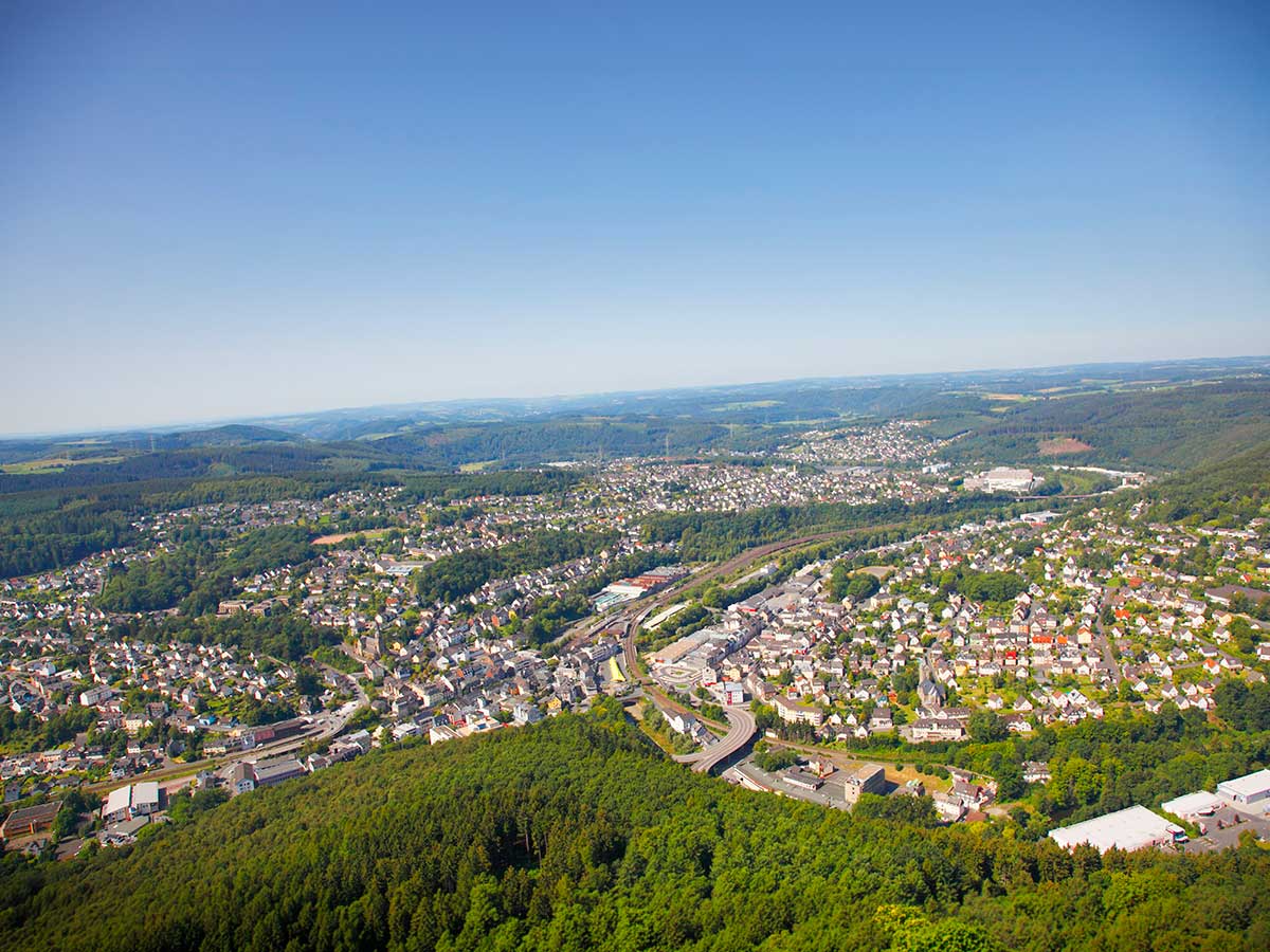 Luftbild der Stadt Betzdorf (Foto: Stadt Betzdorf)