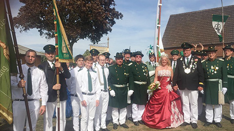 In Xanten beim Bundesfest: Die Schnsteiner Schtzenbruderschaft. Foto: Verein