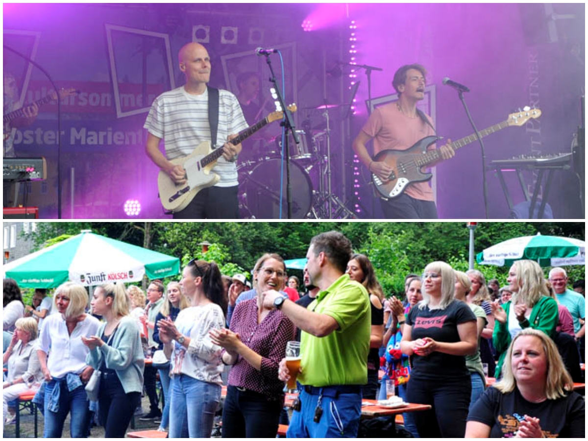 Eine der bekanntesten Klner Gruppen, Cat Ballou, spielte im Biergarten der Klostergastronomie und sorgte dort fr tolle Stimmung. (Fotos: kk)