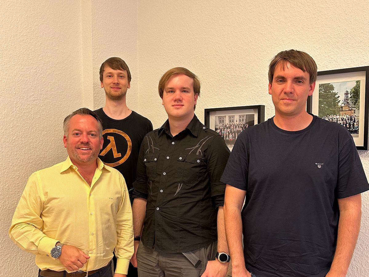 v.l.n.r.: Stephan Wefelscheid, Tim E., Tim J., Christopher B. (Foto: Nadine Hrter)