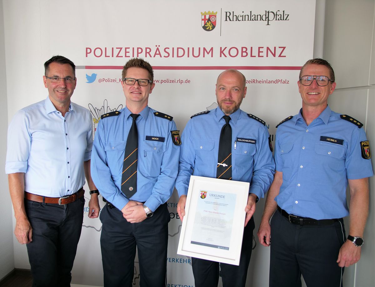 Polizeihauptkommissar fr mutigen Einsatz geehrt