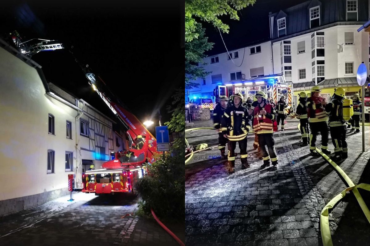 Brand in Dierdorf: Wohnhaus in Flammen