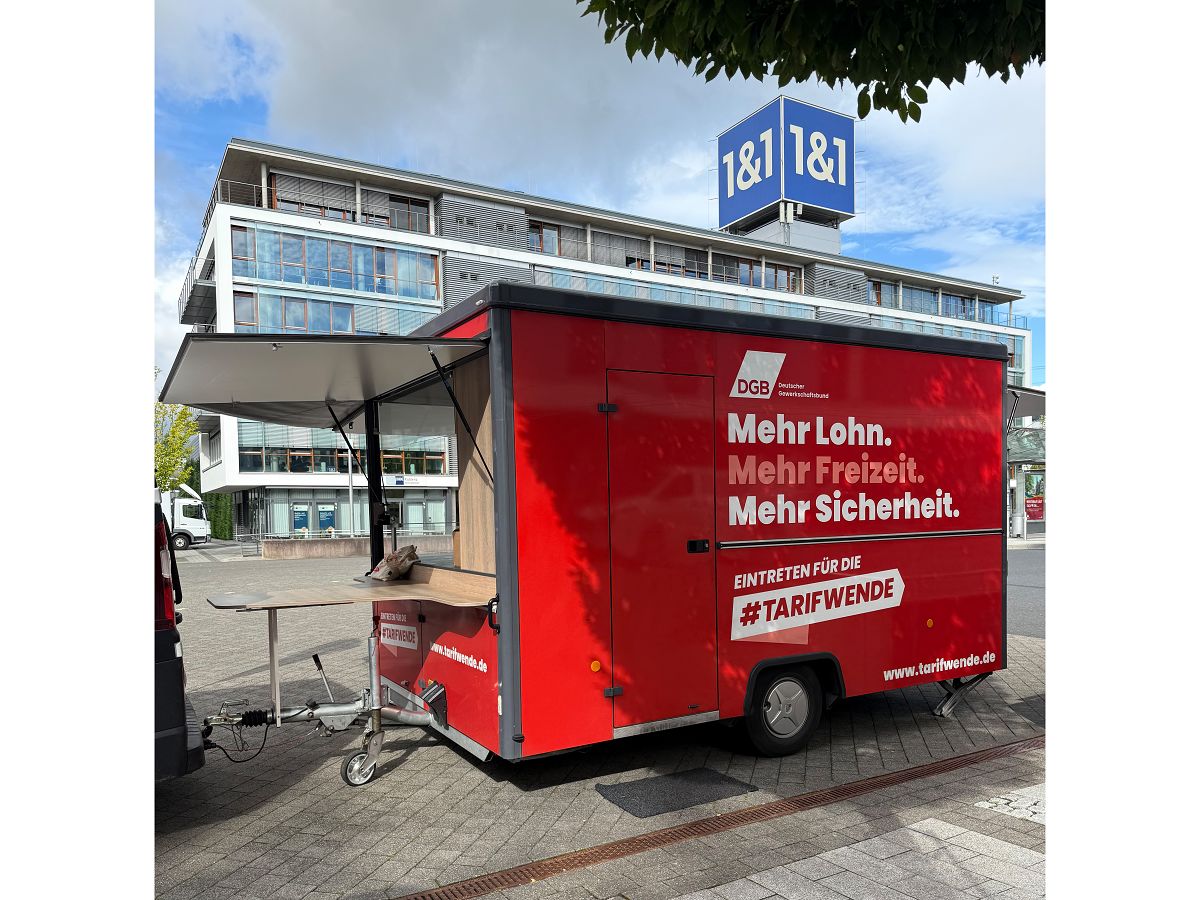 Frittenmobil bei 1&1. (Foto: Sebastian Hebeisen, DGB)