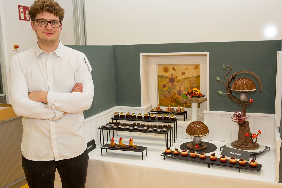 Benedikt Hardie aus Koblenz siegte bei der Deutschen Meisterschaft im Handwerk auf Landesebene als Konditor. (alle Fotos: Photo-Herzmann)
