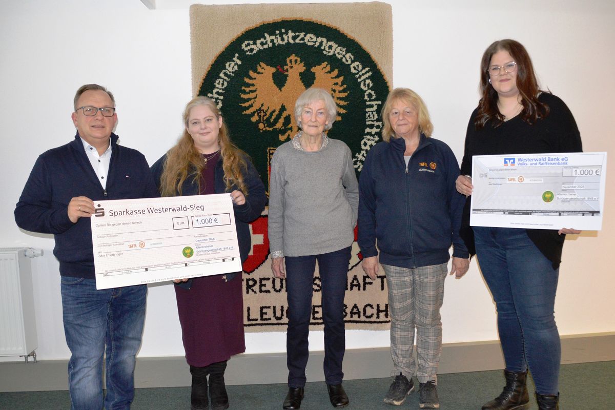 Altenkirchener Schtzengesellschaft spendet Erlse des Benefizkonzerts fr den guten Zweck