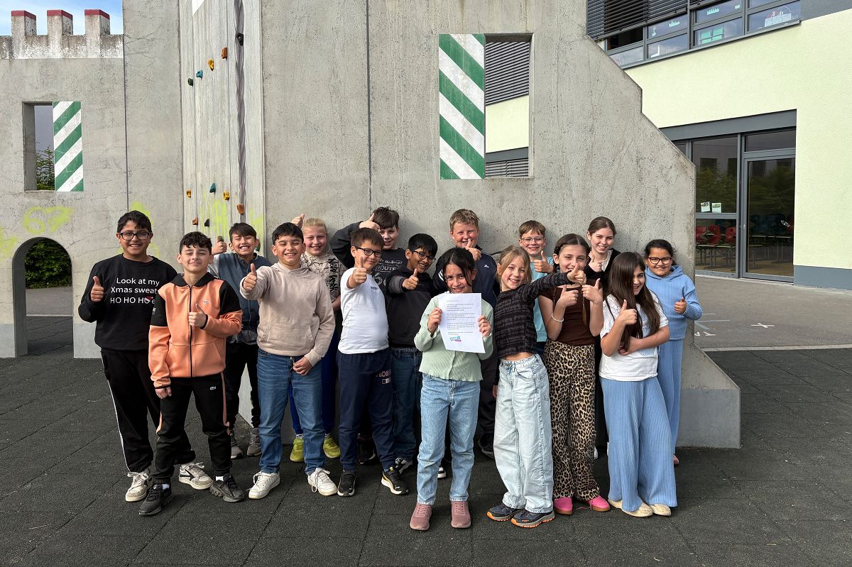 Die Sieger der Kunostein-Grundschule Engers, Klasse 4a. (Foto: Catrin Zucchetti)