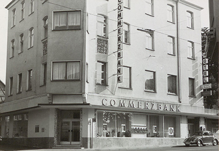 Die Commerzbank Filiale in Wissen vor 50 Jahren. Foto: Commerzbank AG