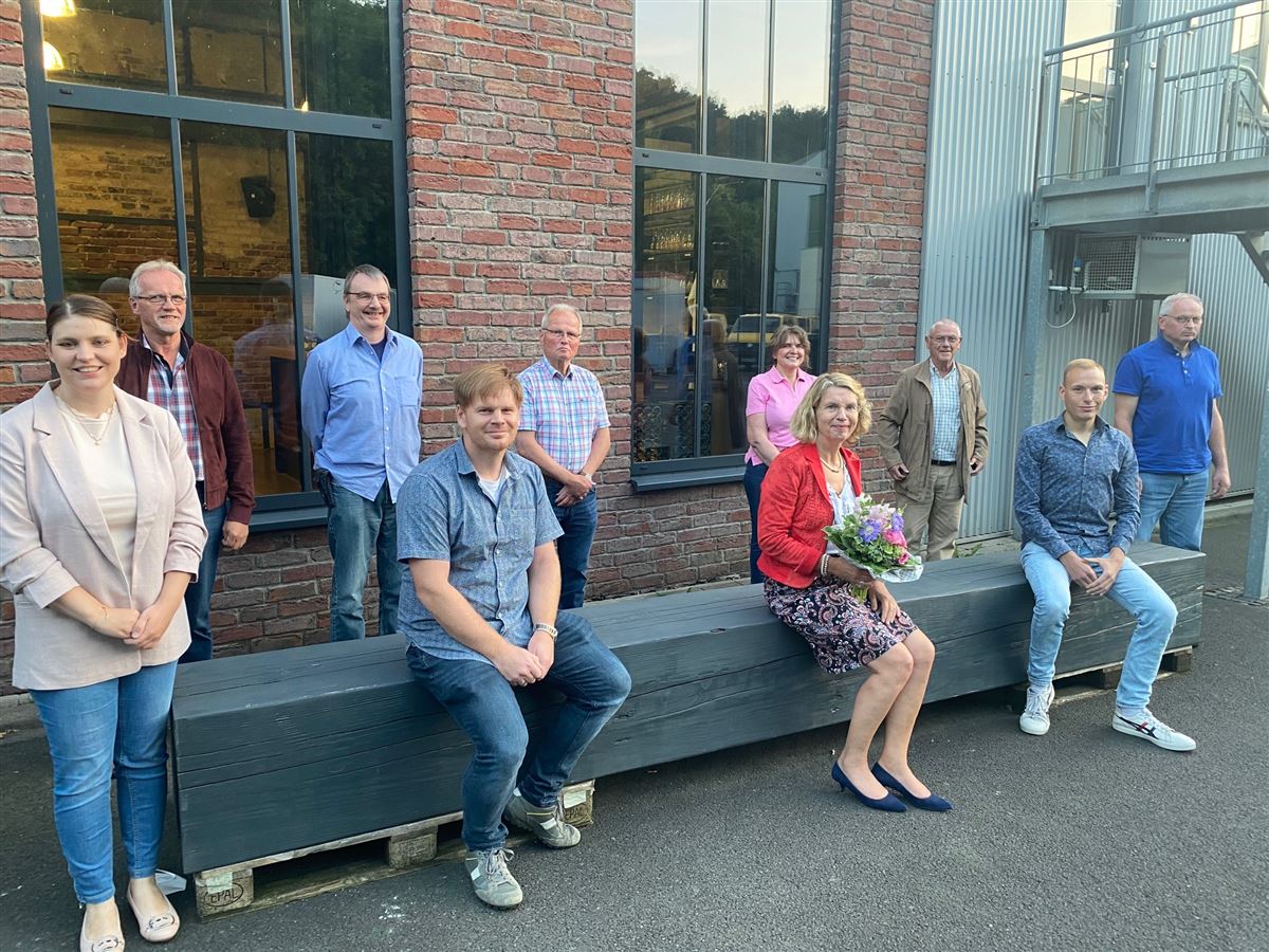 Vordere Reihe (von links): Sarah Baldus, Sebastian Papenfu, Dr. Katrin Salveter und Robert Leonards / hintere Reihe (v.l.) Albert Rdder, Thomas Lb, Christoph Quast, Christiane Buchen, Wolfgang Klein und Johannes Reifenrath (Foto: CDU-Stadtverband Wissen)