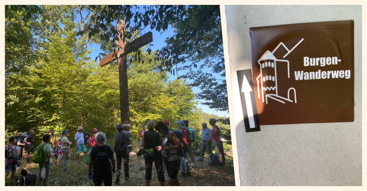 Die ersten Gste erkundeten den neuen Burgenwanderweg in Kirchen