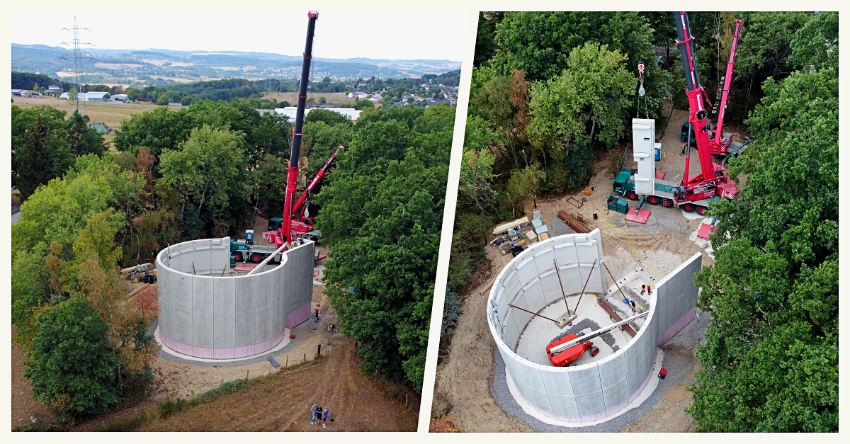 Die Bauarbeiten zum neuen Hochbehälter in Roth gehen voran. (Fotos: Lorenz Weber)