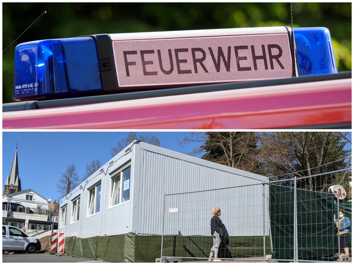 Die Feuerwehr hat groen Anteil am Aufbau und Betrieb des Testzentrums Kirchen. (Fotos: Archiv) 