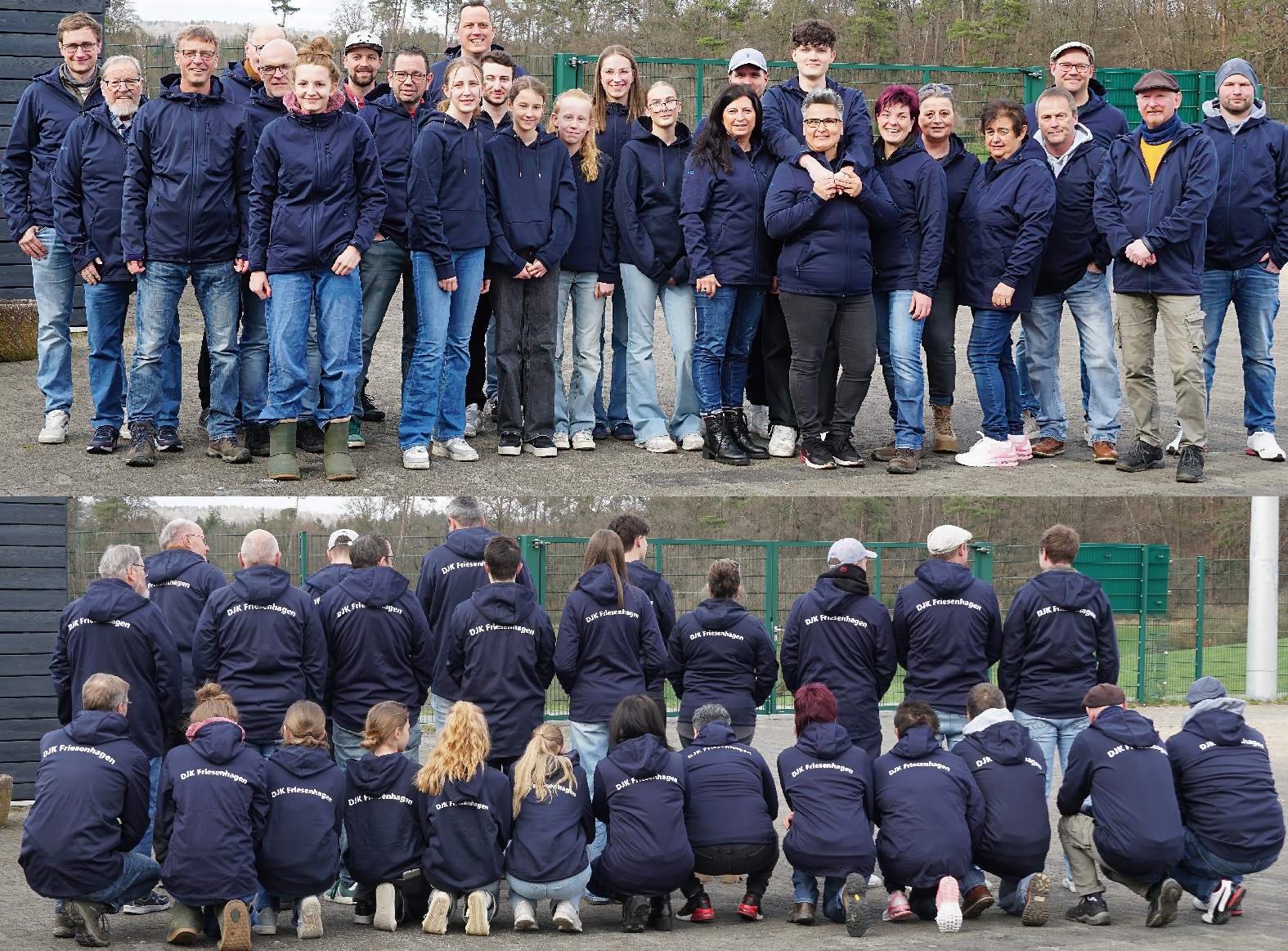 �bergabe der Jacken. (Quelle: Horst Reimann)