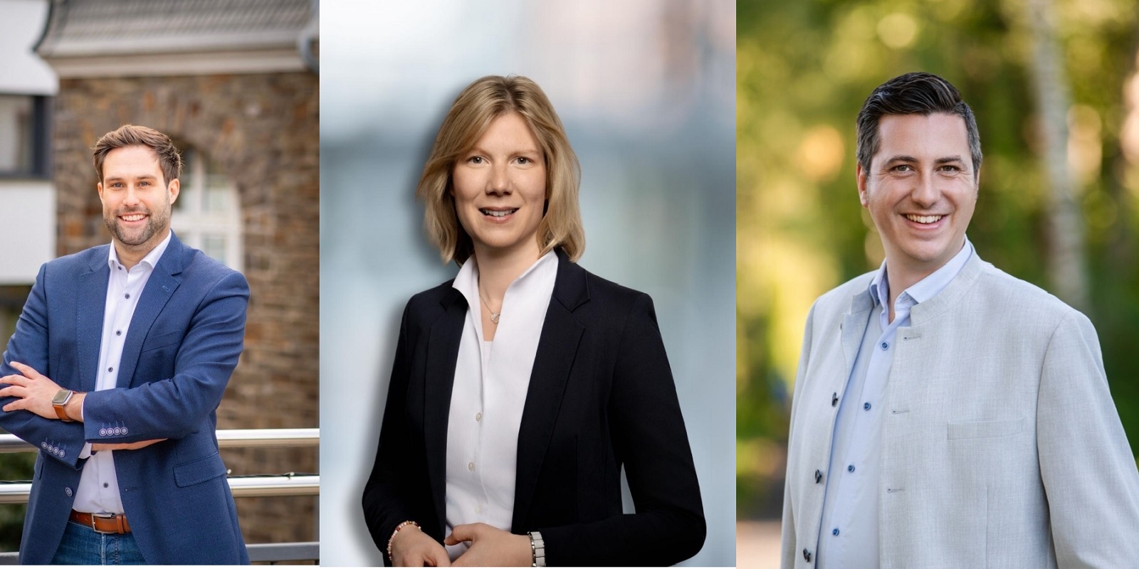 Johannes Behner (Foto: Josua Straka), Jenny Gro� (Quelle: CDU RLP) und Janick Pape (Foto: Simone Reichelt)
