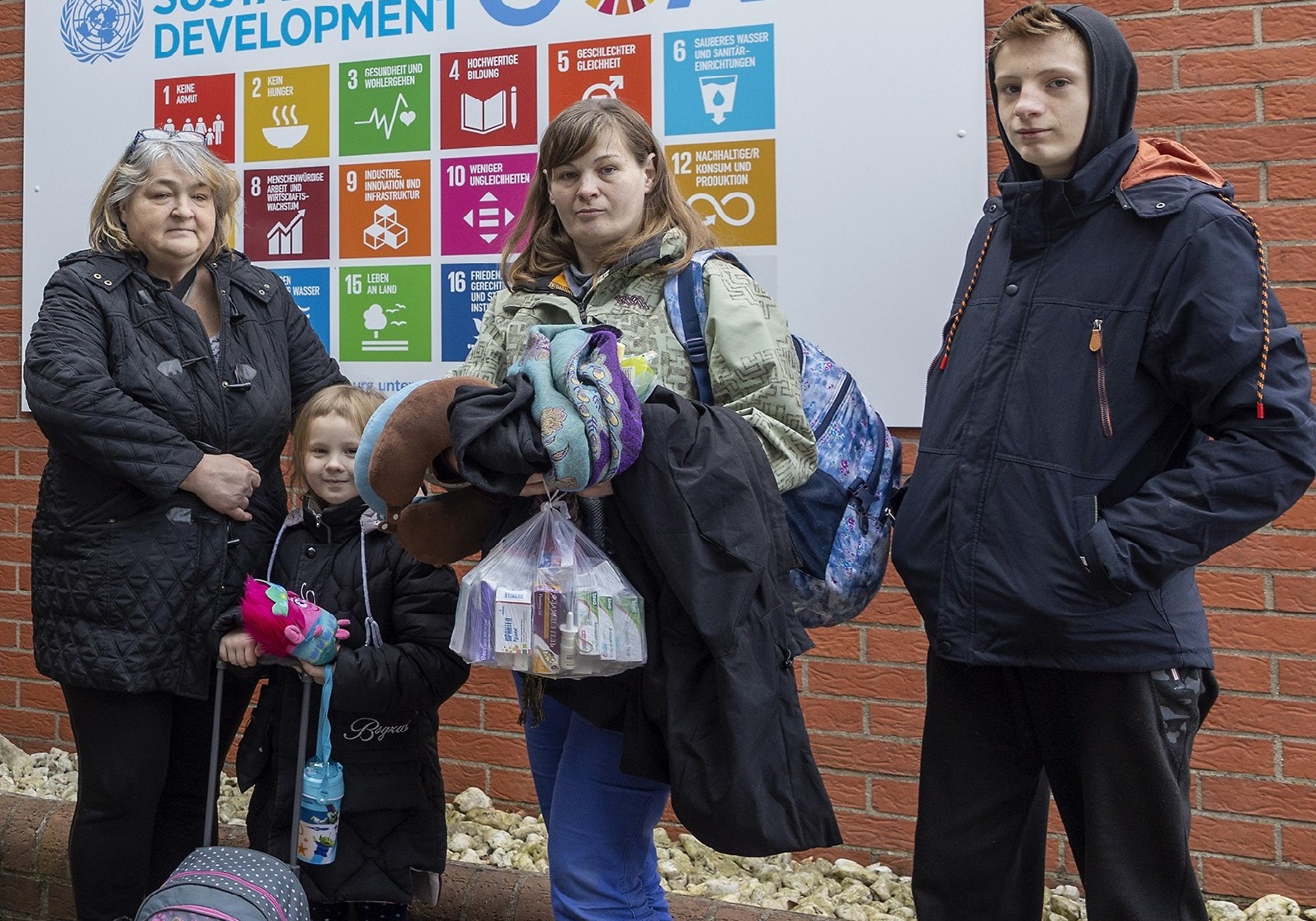 Ukrainische Fl�chtlingsfamilie in Hachenburg. (Foto: R�der-Moldenhauer)