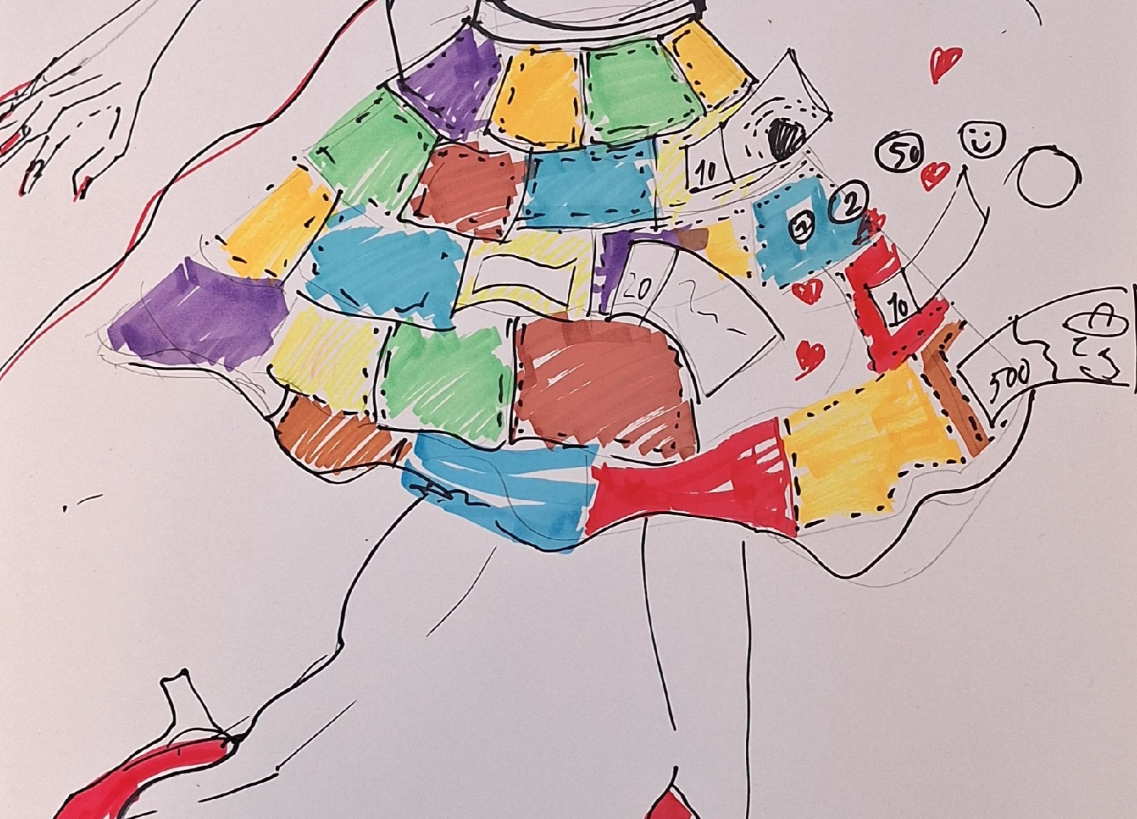 Der Spendenrock. (Skizze: Christina Wachendorff)