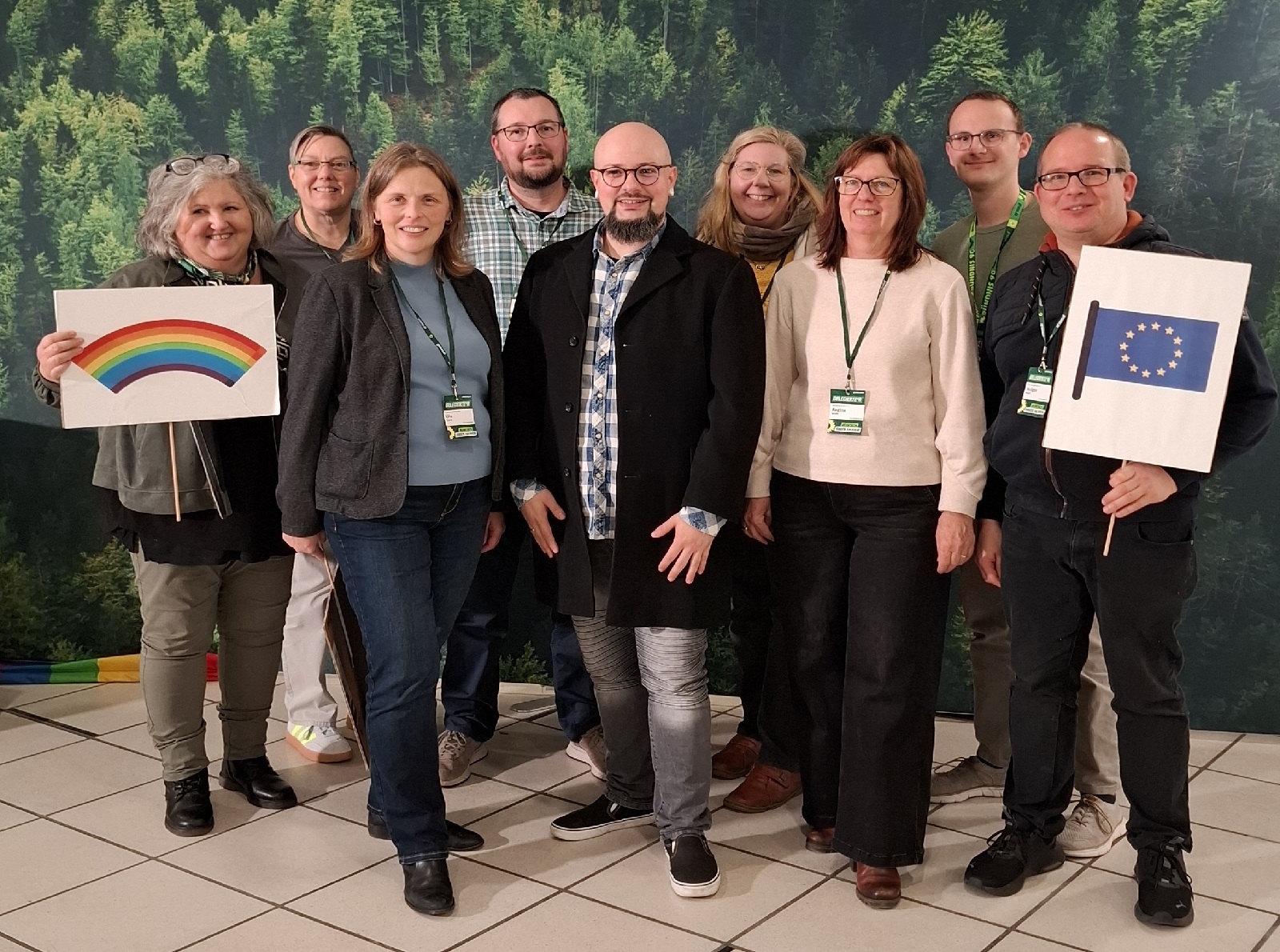 V.l.: Judith Klaes, Martina Hartmann, Ute Ernst, Thomas H�cker, Markus Seemann, Dana Kr�mer, Regine Wilke, Thorben Thieme, Holger Wolf (Foto: Ann-Kathrin Schrepfer)