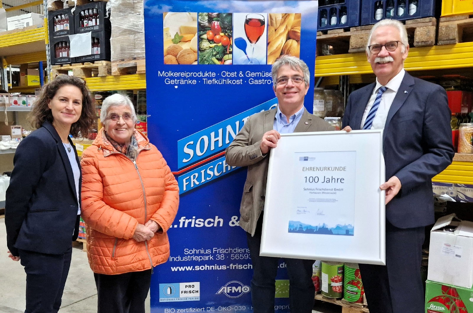 Sohnius Frischdienst GmbH: IHK Koblenz ehrt Traditionsunternehmen