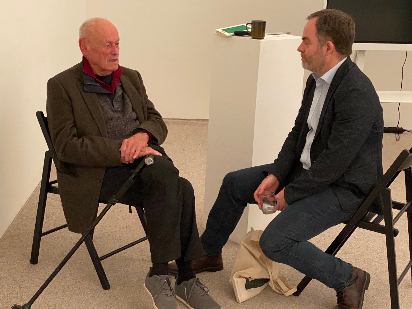 Erwin Wortelkamp (links) und Christian Hof. (Quelle: Brgerinitiative NoB8OU)