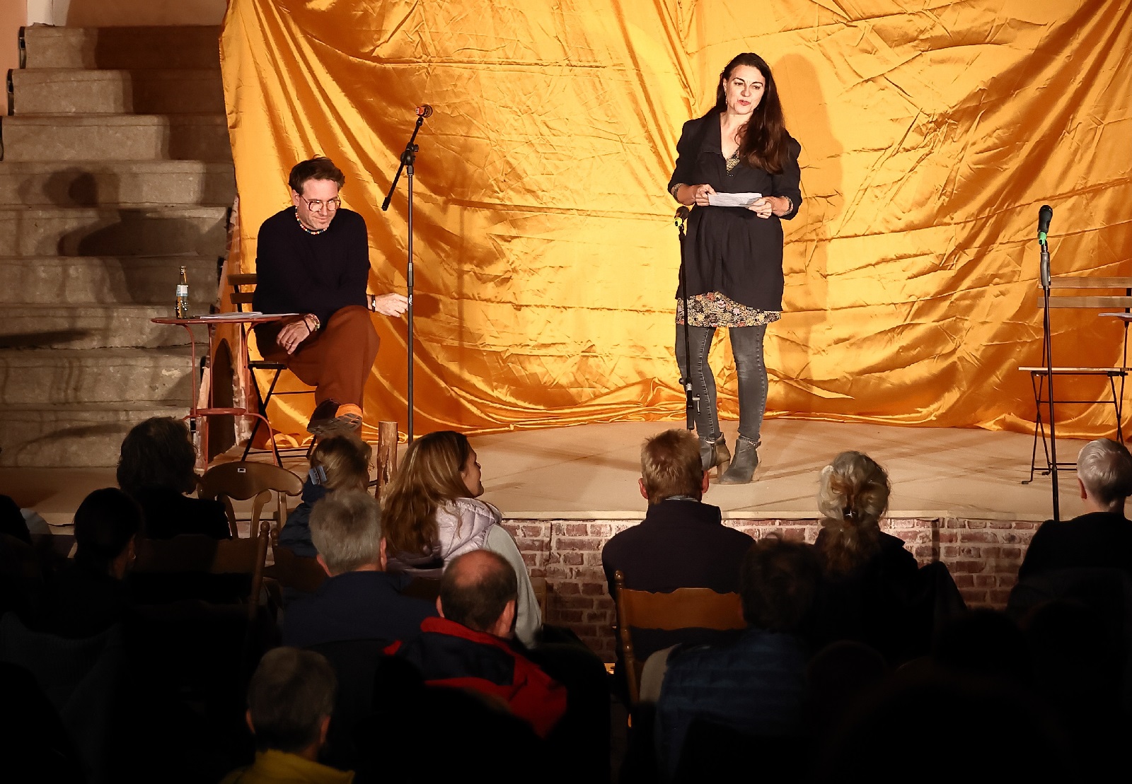 Unterhaltung mit Boris Weber und Ute Hartmann. (Foto Wolfgang Hartmann)