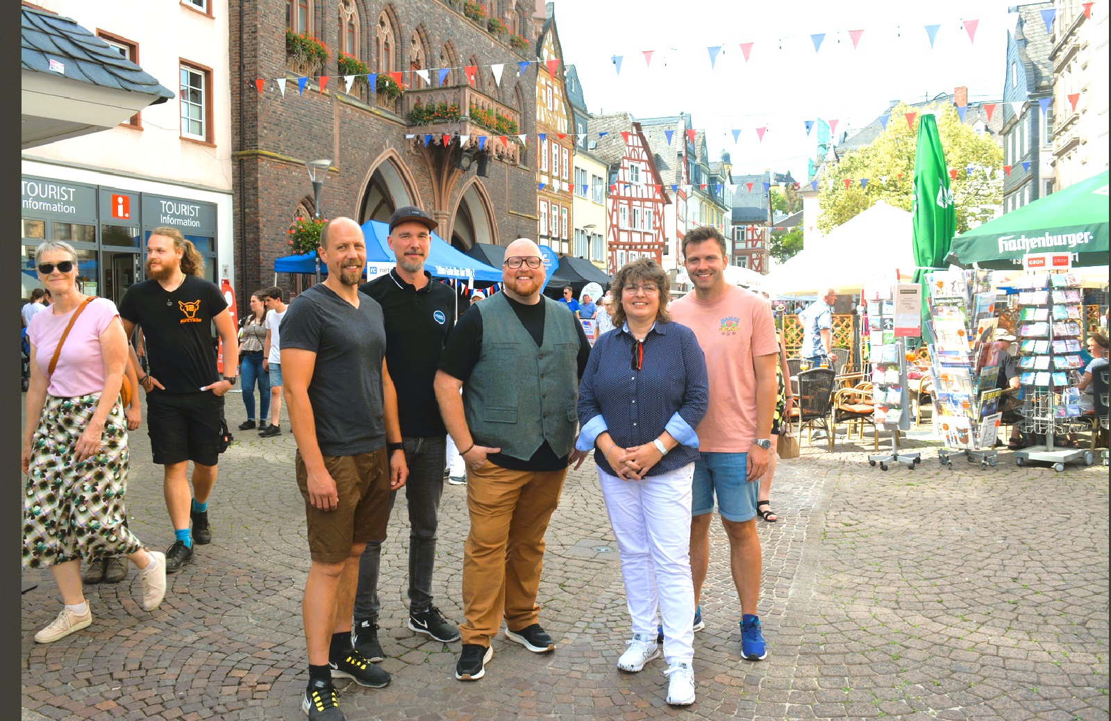 Stadtbrgermeisterin Melanie Leicher und ihr Team. (Alle Fotos: Wolfgang Rabsch)