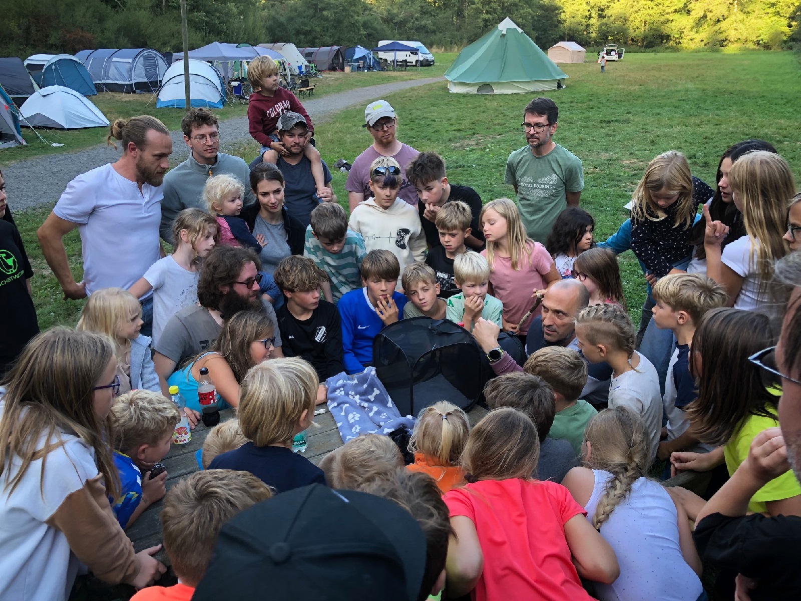 Ganz nah dran: Die Kinder konnten echte Fledermuse bestaunen. (Foto: Liane Birnbach-Fuhr)