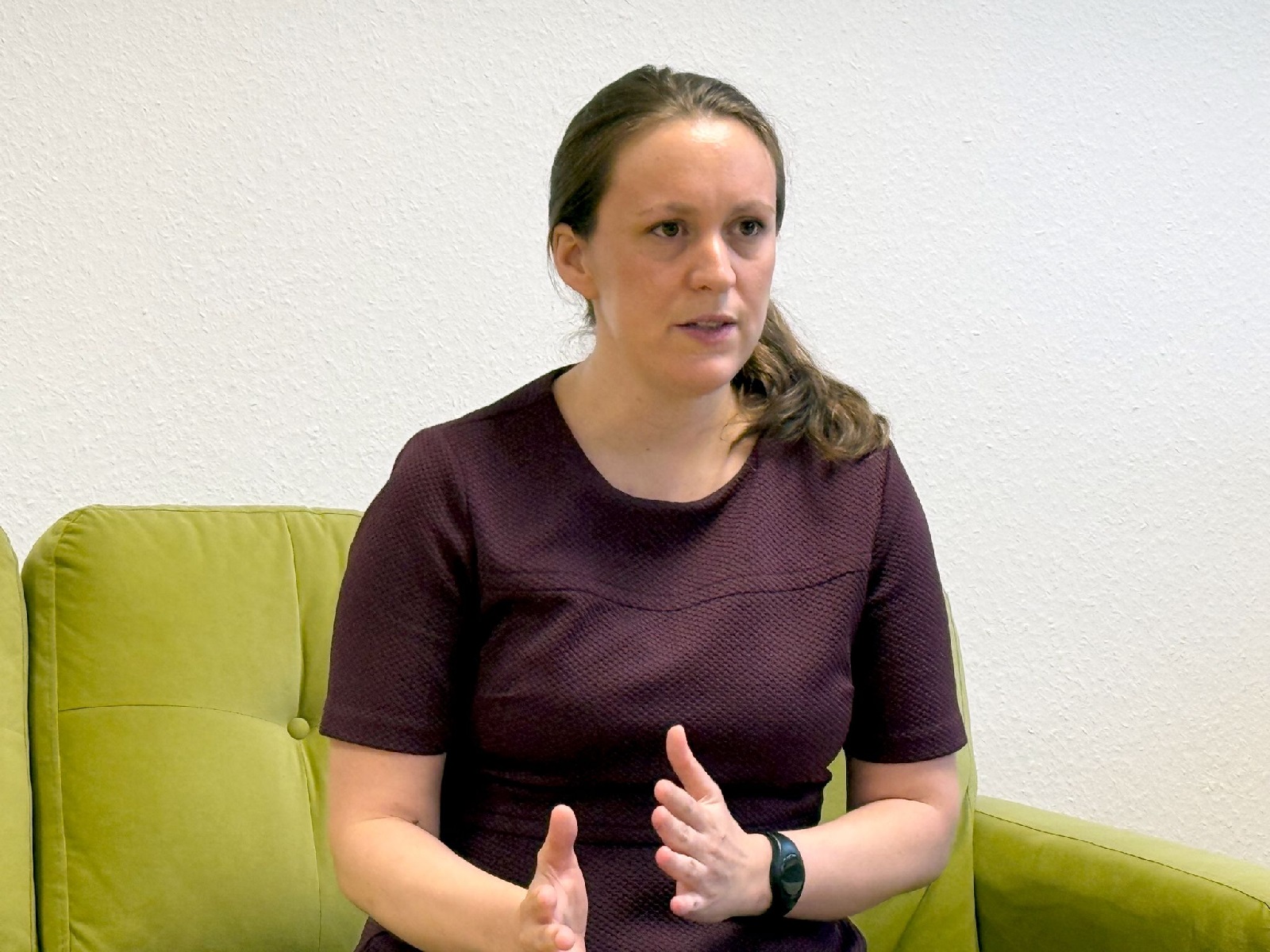 Linken-Landeschefin Rebecca Ruppert. (Foto: Bernd Glebe/dpa)