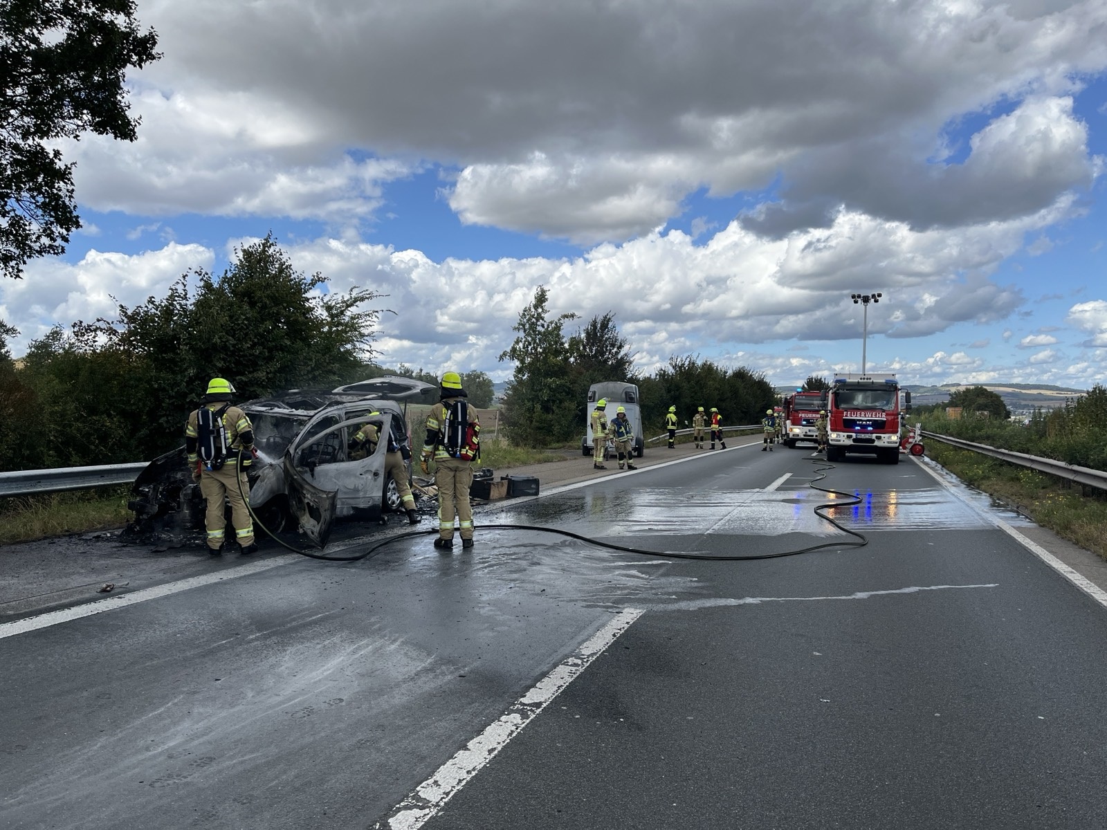 Bild vom Einsatz. (Quelle: Verkehrsdirektion Koblenz)