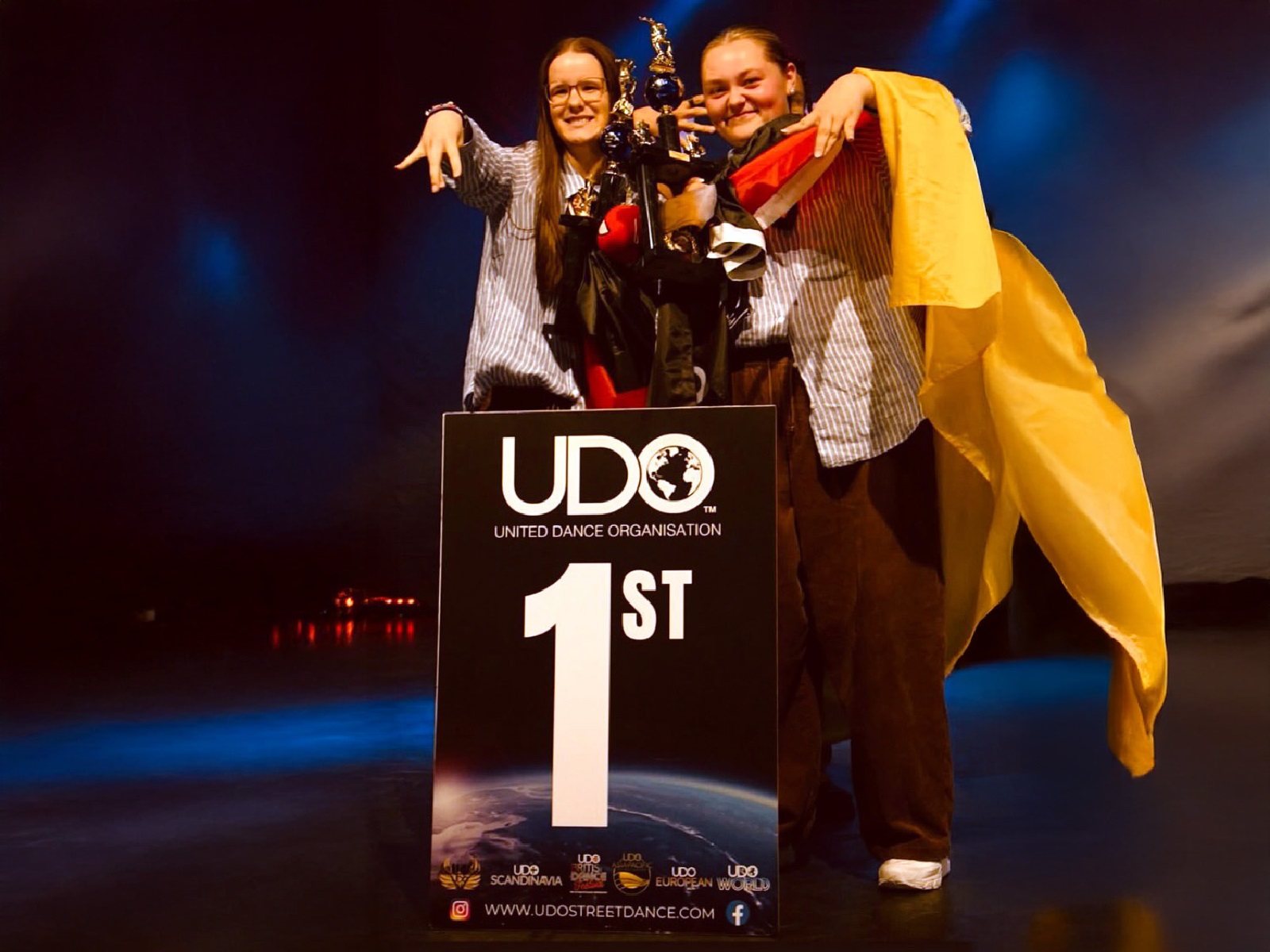 Miah Bein aus Linkenbach (rechts) und Maggie Dckmann aus Neuwied-Irlich
sicherten sich den Weltmeistertitel im Hip-Hop. (Foto: Melanie Bein)