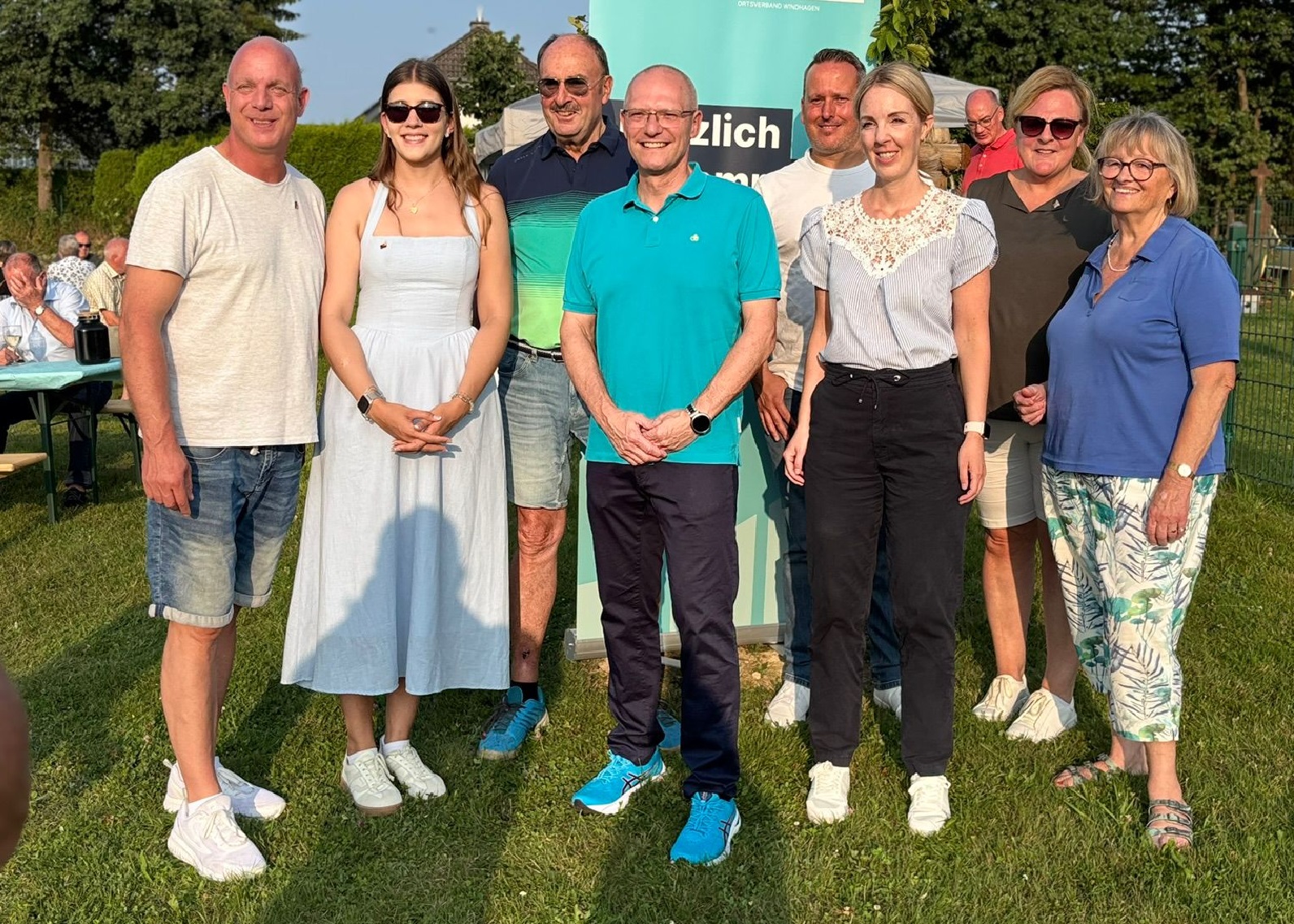 V.l.: Martin Buchholz, Caroline Brmmelhues, Heinz-Josef Klein, Jrgen Schmied, Christoph Zimmer, Ellen Demuth, Antje Stascheit, Kthemarie Gundelach. (Foto: Patricia Clasen)