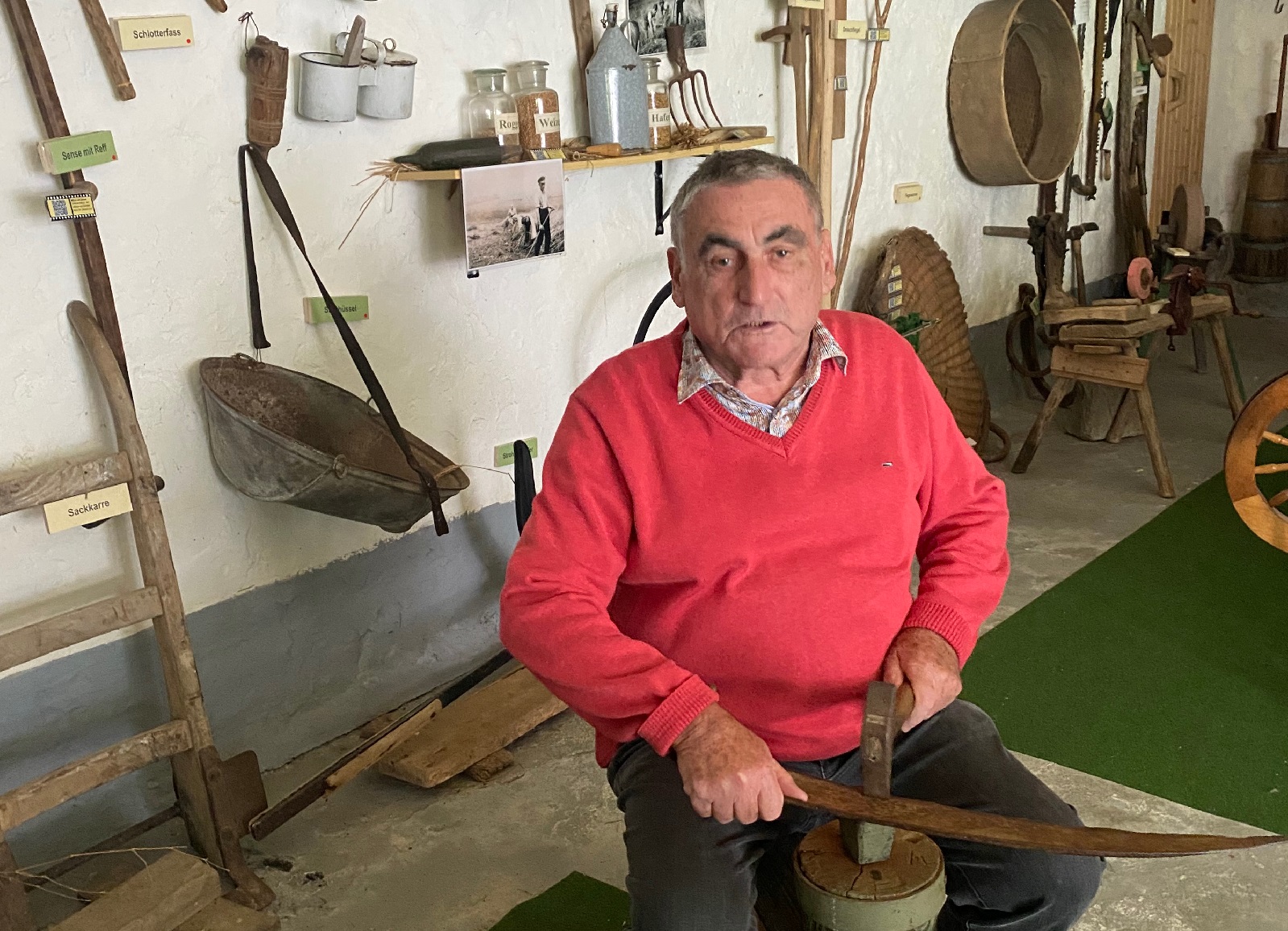 Erich Schfer bei der Arbeit. (Fotoquelle: Werner Klak)