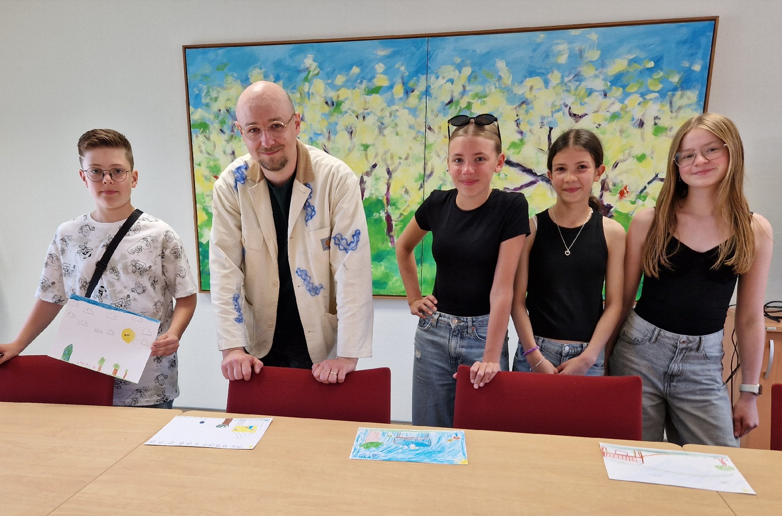 Die Jury hatte die "Qual der Wahl". V.l.: Florian Rees, Mevlana Lipp, Lana Probst, Emilia Liesegang und Lara Lorenz. (Foto: Rolf Schmidt-Markoski)