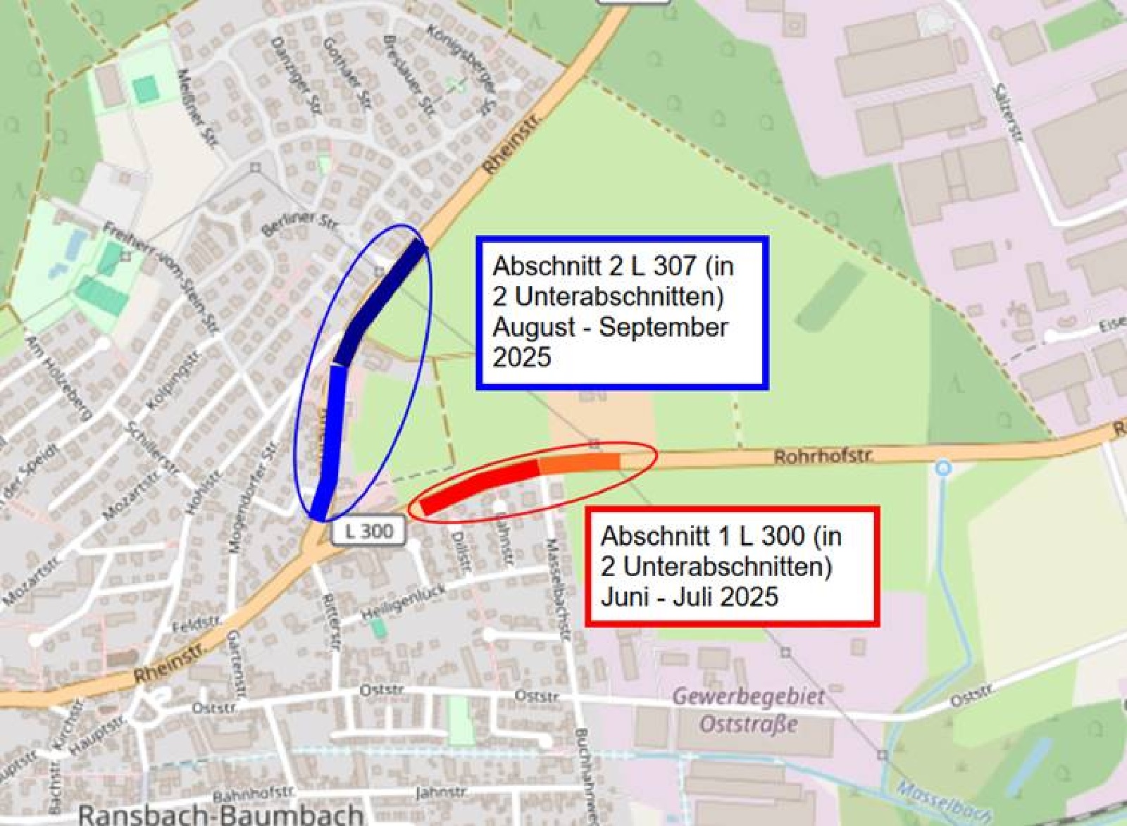 Fahrbahnerneuerung in Ransbach-Baumbach: Bauarbeiten auf der Zielgeraden