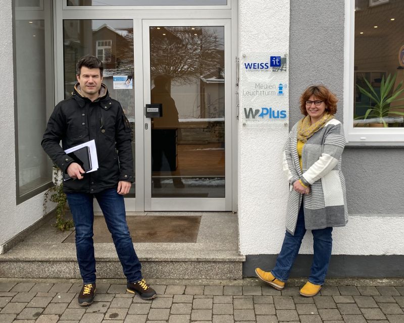 Stadtbrgermeister Stefan Leukel und Michaela Wei. Foto: privat