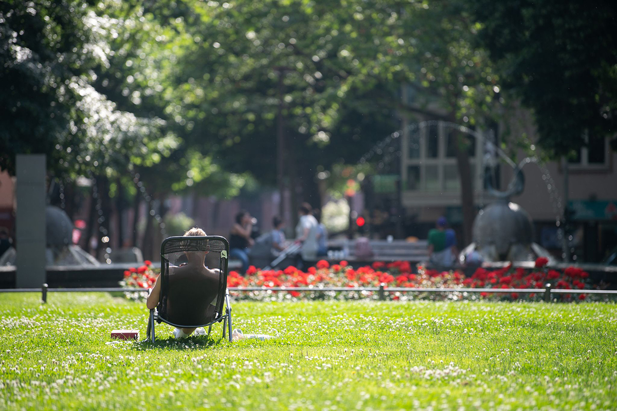 Sommer in Mainz. Foto: Sebastian Gollnow/dpa