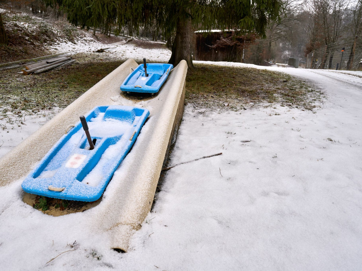Winterwetter in Gackenbach. (Foto: Sascha Ditscher/dpa)