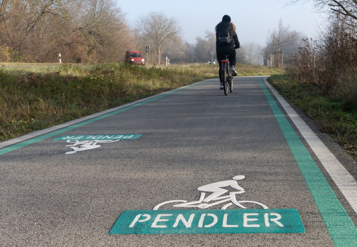 Pendler-Radroute Mainz-Bingen (Foto: Etienne D�tsch/dpa)