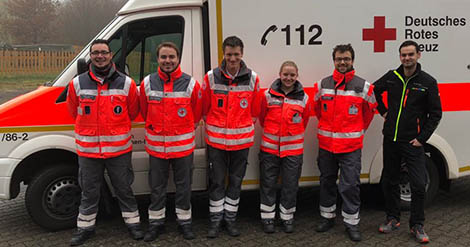 Prfung bestanden: Jonny Klaas, Jonas Becker, Rene Schulz, Sherin Berner und Benedikt Walkenbach (von links). Foto: DRK