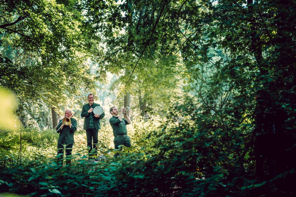 Das wilde Jazzorchester (Berlin) ganz im Grnen, Fotorechte: Dschungelbuch-Projekt