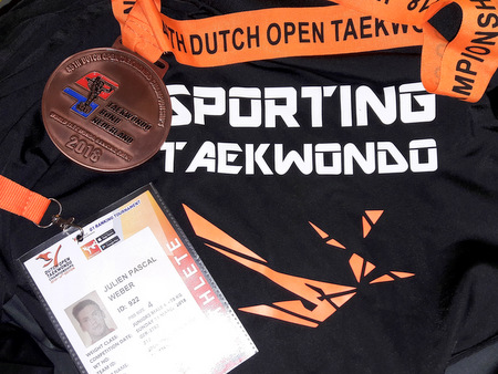 Wieder ein Platz auf dem Siegerpodest fr einen Aktiven von Sporting Taekwondo Altenkirchen: Julien Pascal Weber ekmpfte sich bei den Dutch Open eine Bronzemedaille und wichtige Weltranglistenpunkte. (Foto: Sporting Taekwondo) 