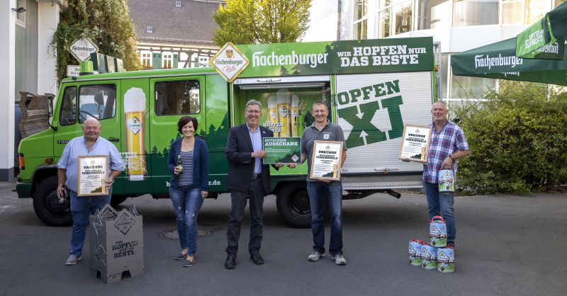 Von links nach rechts: Michael Wolf, Silke Holzenthal, Klaus Strder, Theo Ferdinand und Wolfgang Weber. Foto: Westerwald-Brauerei