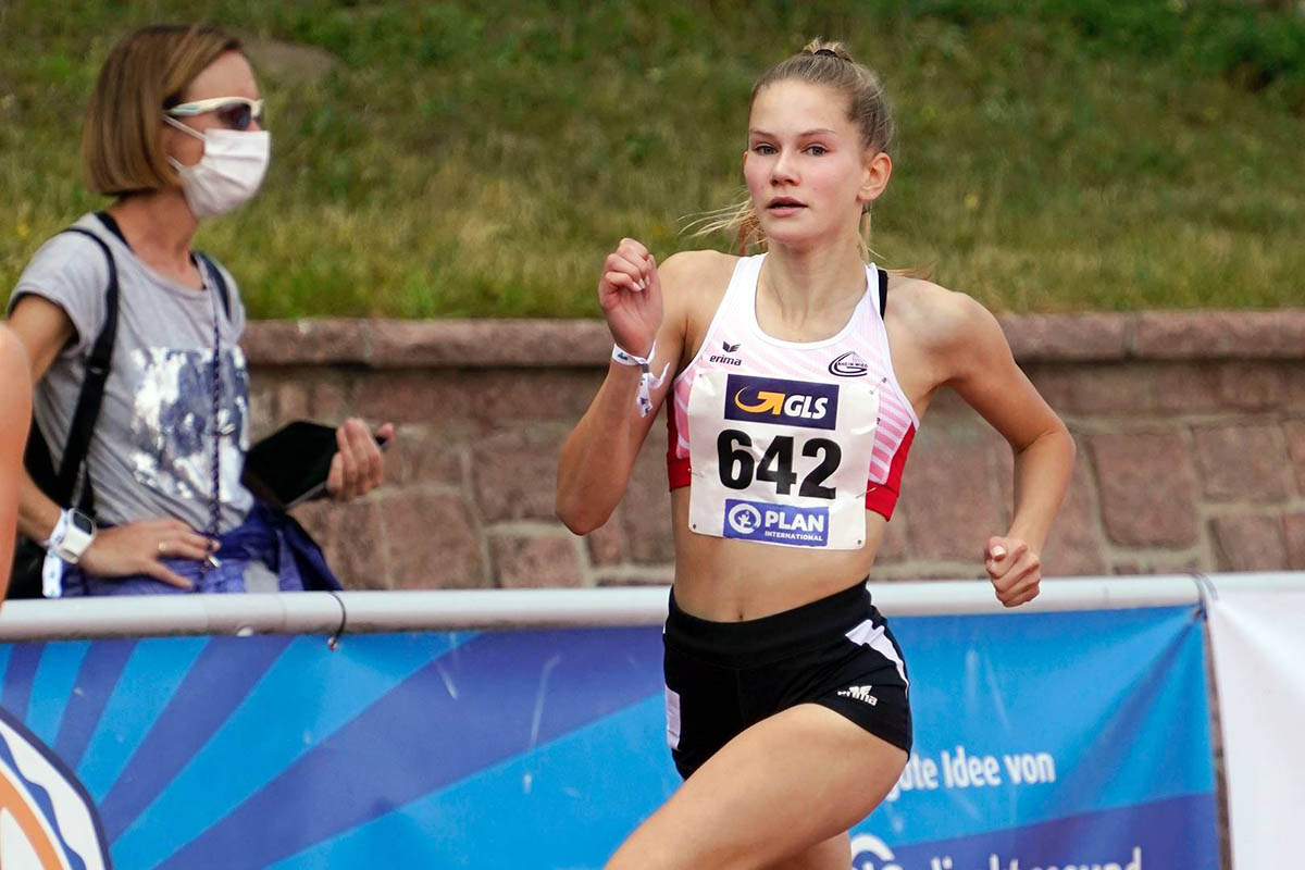 Sina Ehrhardt belegte ber 400 Meter den guten neunten Platz. Sie war Drittschnellste des Jahrgangs 2005.  Foto: Wolfgang Birkenstock
