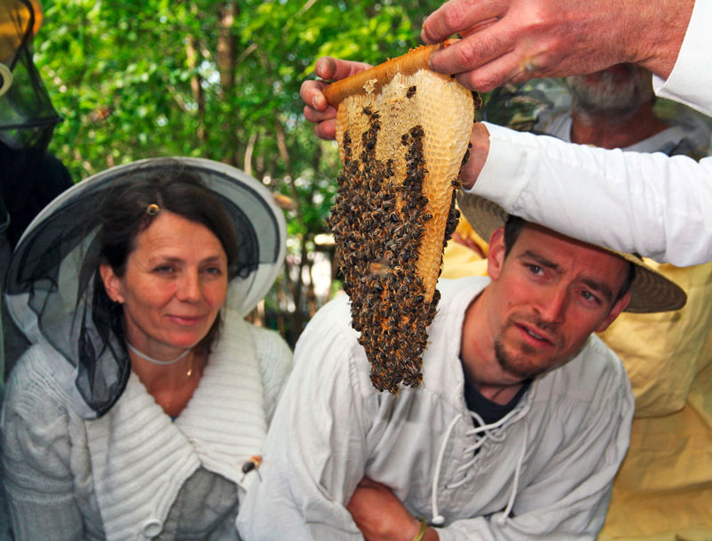 Interessierte Imker in spe bei einem Imkerkurs des gemeinntzigen Vereins Mellifera e.v.. Foto: Mellifera e.V.
