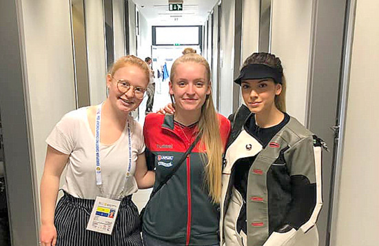 Gingen bei den Europameisterschaften an den Start: (von links) Jessie Kaps, Anna Nielsen und Sanja Vukasinovic vom Wissener Schtzenverein. (Foto: Wissener SV)