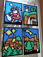 Vom Jugend-und Kulturzentrum Hhr-Grenzhausen entworfene Fensterbilder. Foto: privat