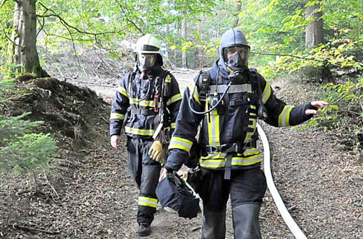 Waldbrand zwischen Eichen und Dttesfeld